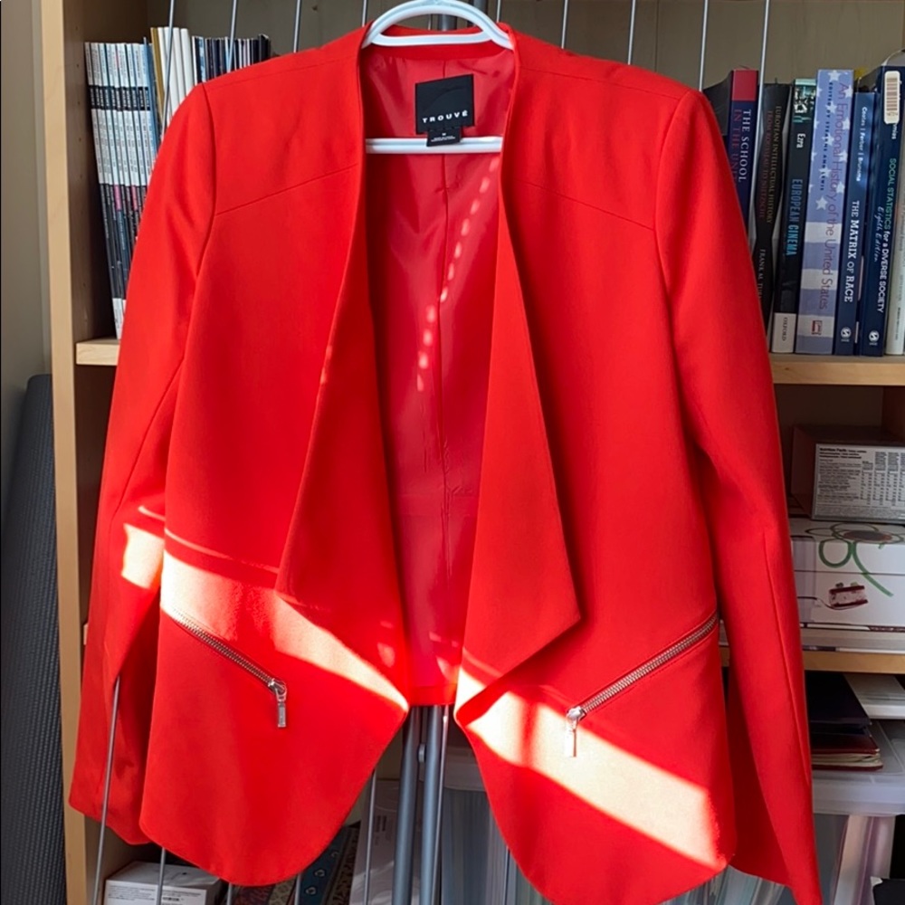 Trouve - Red Asymmetric Blazer